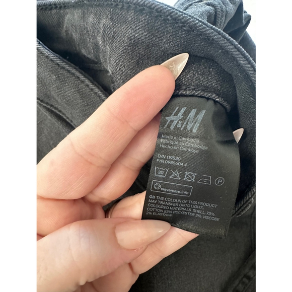 H&M Dark Gray Curvy Jeggings Stretch Jeans Size 14 - Picture 8 of 8